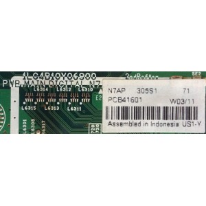 TARJETA MAIN DIGITAL / SANYO 1LG4B10Y06900 N7AP / 1LG4B10Y06900 / MODELO DP42840 P42840-05	