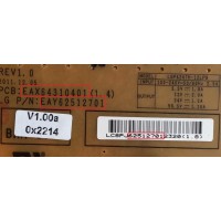 FUENTE DE PODER / LG EAY62512701 / EAX64310401 / 62512701 / 3PAGC10075A-R / PANEL´S LC470EUE (SE)(M1) / LC470EUE (SE)(R1) / 47LS4500-UD / 47LS4600-UA / 47LS5700-UA / 47LM4600-UC / 47LM4700-UE / 47LM5800-UC / 47LM6200-UE