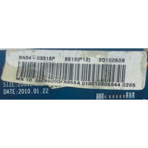MAIN / SAMSUNG BN94-03318P / BN97-04039P / BN41-01438B / MODELO UN55C5000QFXZA	