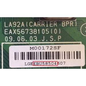 MAIN/ LG EBU58504607 / EAX56738104(3) / MODELO 32LH20-UA	