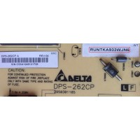 FUENTE DE PODER / SHARP RUNTKA933WJN6 / DPS-262CP A / 2950301105 / SUSTITUTA RUNTKA933WJQZ / MODELO LC-70C6400U	