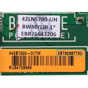 MAIN / LG EBT62387730 / EBR76643206 / EAX64872104 / MODELO 42LN5700-UH.BWMYLJR