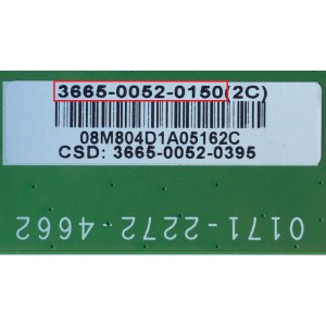 MAIN / VIZIO 3665-0052-0150 / 0171-2272-4662 / MODELO M3D651SV LAUANCAN / M3D651SV LAEANCBP / PANEL T650HVD01.0	