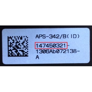 FUENTE DE PODER / VIZIO 1-474-503-21 / 147450321 / 1-888-356-21 / APS-342/B / APS-342/B(ID) / PARTE SUSTITUTA SKU:7130 / 1-474-503-11 / 147450311 / MODELOS KDL-47W802A / KDL-55W802A