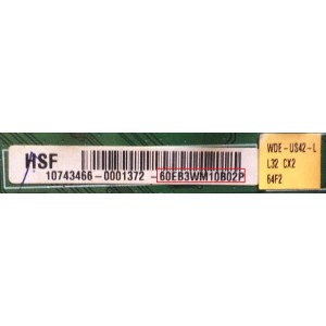 MAIN / WESTINGHOUSE 60.EB3WM.10B / 60EB3WM10B / TV_MB_DQ / MODELO LD-4255VX TW-61601-K042A	
