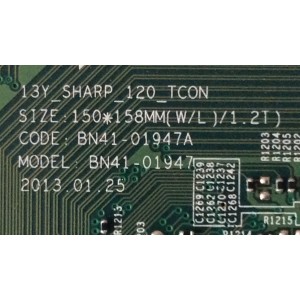 T-CON / SAMSUNG BN95-00944A / BN41-01947A / BN97-07071A / MODELO UN60F6300AFXZA HS01	