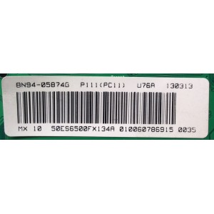 MAIN / SAMSUNG BN94-05874G / BN41-01812A / BN97-06933A / MODELO UN50ES6500FXZA CS01	