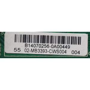 MAIN / SANYO B14070256 / 02-MB3393-CWS004 / T.MS3393T.78 / 3MS3393X-3 / MODELO DP55D44 P55D44-09	