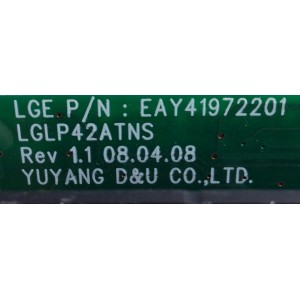 FUENTE DE PODER / LG EAY41972201 / LGLP42ATNS / MODELO 42LG61-UA.AUSQLJR / PANEL LC420WUF(SS)(A1)