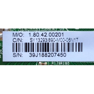 MAIN / SHARP NQP890M0006N17 / 890-M00-06N17 / CV3393BH-C / 1.80.42.00201 / SY13377 / 39J2076 / SY13293 / PANEL T600D3-HA10-D03-A2 / MODELOS LC-60LE452U / LC-60LE450U