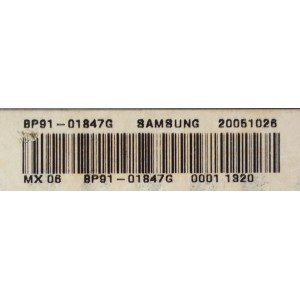 MAIN DIGITAL CON CHIP DMD INTEGRADO  / SAMSUNG BP91-01847G / BP63-00519A / BP63-00504A / BP41-00221B / S1212-6403 / MODELO HL-R6164W	