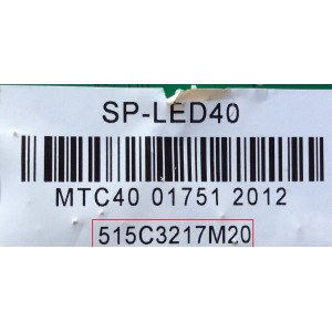 MAIN / SPELER / 515C3217M20 / G34164 / G41665 / MODELO SP-LED40	