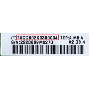 MAIN / VIZIO 756TXCCB02K036 / TXCCB02K036 / 715G5743-M01-000-005K / TXCCB02K0360004 / TXCCB02K0360001 / TXCCB02K0360002 / TXCCB02K0360003 / MODELO E500I-A1 LTYXNTAP	