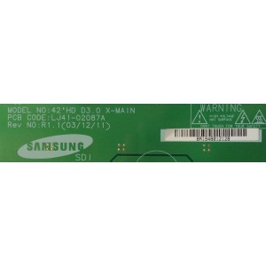 X-SUS / TOSHIBA 996500025106 / LJ92-00980A / LJ41-02087A / MODELO 42HP83