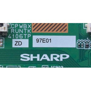 T-CON / SHARP RUNTK4106TPZD / 4106TPZD / RUNTK4106TP / RUNTK / 4106TP / MODELO LC-40E67UN	