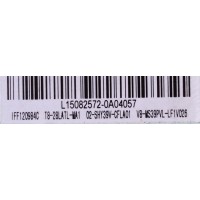 MAIN / FUENTE / (COMBO) TCL L15082572 / IFF120984C / 02-SHY39V-CFLA01 / V8-MS39PVL-LF1V026 / TP.MS3393T.PB710 / MS39PV / T8-28LATL-MA1