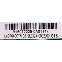 MAIN / FUENTE / (COMBO) / TCL B15072229 / L40R6400TN / 02-SKG39A-C002000 / TP.MS3393T.PB79 / 3MS3393X-2	