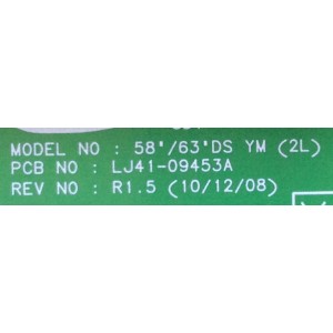 Y-SUS / SAMSUNG BN96-16545A / LJ41-09453A / LJ92-01789A / LJ92-01780A / PANEL'S  S63FH-YB06 / S58FH-YB06  MODELOS PN64D550C1FXZA / PN64D7000FFXZA / PN64D8000FFXZA I101 /PN59D8000FFXZA Y504 