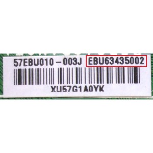MAIN PARA TV LG / NUMERO DE PARTE EBU63435002 / EAX66302805 / EAX66302805(1.0) / 63435002 / PANEL HC400DUN-VCKN5-214X / MODELO 40LX340H-UA / 40LX340H-UA.BUSJLJM