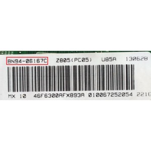 MAIN SAMSUNG BN94-06167C / BN97-07019K / BN41-01958A / SUSTITUTA BN94-06739C / PANEL CY-HF460CSLV1H /  MODELOS UN46F6300AFXZA TS01 / UN46F6300AFXZA TU02