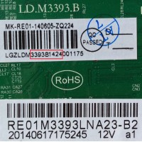 MAIN / RCA RE01M3393LNA23-B2 / LD.M3393.B / 20140617175245 / 3393B1424 / 20140617175245 12V a1 / PANEL HV320WX2-281-12V / MODELO LED32B30RQD