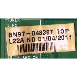 MAIN PARA TV SAMSUNG NUMERO DE PARTE BN94-04492E / BN41-01438C / BN97-04836T / PARTES SUSTITUTAS BN94-04684A / BN94-03366C / BN94-03366H / BN94-03366L / BN94-03366R / BN94-03366W / BN94-03366Z / BN94-04492F / PANEL LTF460HJ03-A04 / MODELO UN46C6300SFXZA 