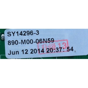 MAIN / ELEMENT 890-M00-06N59 / B14060041 / T.MS3393.81 / JE600D3HE67 / SY14296-3 / MODELO ELEFW606	