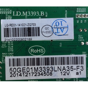 MAIN / RCA 50GE01M3393LNA35-F3 / 1021-ZQ703 / LD.M3393.B / LG-RE01-141021-ZQ703 / PANEL V500DK1-P01-C1-12V / MODELO LED50B45RQ