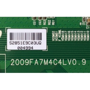 T-CON / SAMSUNG LJ94-02851E / 2851E / 2009FA7M4C4LV0.9 / MODELO LN46B610A5FXZA / PANEL LTF460HF06	