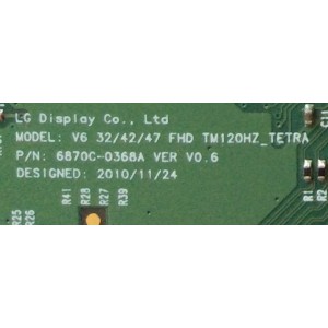 T- CON / LG 6871L-2555C / 6870C-0368A / 2555C / MODELO 42LV3500-UA / PANEL LC420EUN(SD)(V3)	