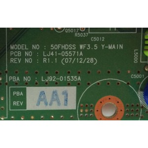 Y-SUS / INSIGNIA BN96-07132A / LJ41-05571A / LJ92-01535A / 535A / SUSTITUTA BN96-06812A / MODELO NS-PDP50HD-09	