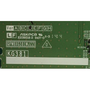 MAIN PARA TV SHARP ORIGINAL / DUNTKG381FM01S / FM01S / KG381 / QPWBXG381WJZZ / PANEL JE600D3GV2BZ / JE601D3GW00V / JE695D3HB10R / LK800D3GW10M / MODELOS LC-60LE650U / LC-60EQ10U / LC-70EQ10U / LC-70LE750U / LC-80LE642U