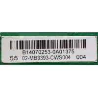 MAIN  PARA TV. SANYO NUMERO DE PARTE  B14070253 / COMPATIBLE B14070254 / 02-MB3393-CWS004 / T.MS3393T.78 / 3MS3393X-3 / MODELO DP55D44 / CHASSIS  P55D44-09 / PANEL  LVF550CSDX E4 V1