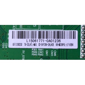 MAIN FUENTE (COMBO) PARA TV TCL / NUMERO DE PARTE GFE120023D / TP.MS3393T.PB710 / MS39PV / T8-32LATL-MA3 / 02SHY39V-CHLA05 / V8-MS39PVL-F1V094 / L15061771