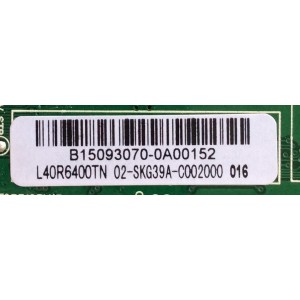 MAIN FUENTE PARA TV DAEWOO NUMERO DE PARTE B15093070 / TP.MS3393T.PB79 / 02-SKG39A-C002000 / 3MS3393X-2 / MODELO L40R6400TN	
