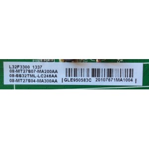 MAIN / TCL V8-OMT2705-LF1V48 / V8-0MT2705-LF1V48 / GLE950583C / 40-MT2700-MAB2LG / 08-MT27S07-MA200AA / 08-SS32TML-LC246AA / 08-MT27A04-MA300AA / MODELO L32F3300	