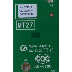 MAIN / TCL GLE950336C / V8-OMT2705-LF1V045 / 40-MT2700-MAB2LG / 08-MT27S07-MA20AA / 08-CS32TML-LC223AA / 08-MT27S04-MA300AA / MODELO L32F3300	