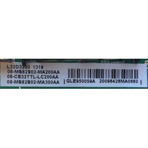 MAIN PARA TV TCL / NUMERO DE PARTE GLE950059A / 40-MS80S0-MAD2XG / MS82S / V8-OMS8202-LF1V021 / V8-0MS8202-LF1V021 / 08-MS82S02-MA200AA / 08-CS32TTL-LC200AA / 08-MS82S02-MA300AA / MODELO L32D3200
