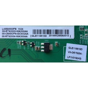 MAIN / TCL V8-ORT9204-LF1V019(H0) / GLE119610D / 08-CS48CFN-OC402AA / 40-RT9202-MAA2HG / 08-RT92005-MA200AA / 08-RT92004-MA300AA / MODELO L48S4600FS	