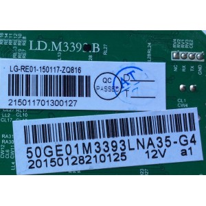 MAIN / RCA 0117-ZQ817 / D.M3393.B / 50GE01M3393LNA35-G4 / MODELO LED50B45RQ / PANEL V500DK1P01-H5-12V	