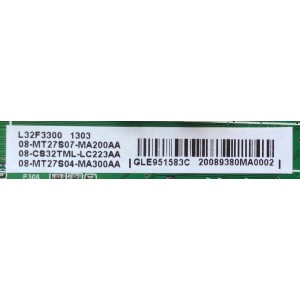 MAIN PARA TV TCL / NUMERO DE PARTE GLE951583C / V8-OMT2705-LF1V031 / 40-MT2700-MAB2LG / V8-0MT2705-LF1V031 / 08-MS82S02-MA200AA / 08-CS32TML-LC223AA / 08-MS82S02-MA300AA / MODELO L32F3300