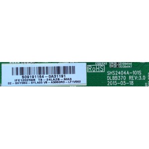 MAIN FUENTE PARA TV TCL IFE120259B / SHS240A-101S / T8-24LAZB-MA3 / 02-SHY06G-SYLA03 / V8-A306GRD-LF1V002 / DLBB370 REV:3.0 / S09191164 