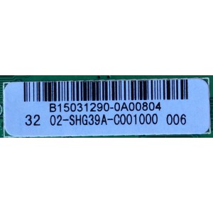 MAIN / FUENTE / (COMBO) / TCL B15031290 / 02-SHG39A-C001000 / TP.MS3393T.PB79 / 3MS3393X-2	