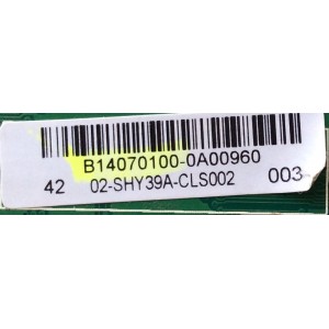 MAIN / FUENTE / (COMBO) / TCL B14070100 / 02-SHY39A-CLS002 / TP.MS3393T.PB79 / 3MS3393X-2	