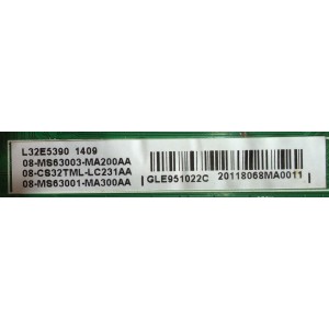 MAIN PARA TV TCL 08-MS63003-MA200AA / 40-MS63LA-MAC2HG / V8-6328L02-LF1V026(G9) / GLE951022C / 08-CS32TML-LC231AA / 08-MS63001-MA300AA / MS63F-LA / MODELO L32E5390	