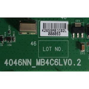 T-CON / SONY 2659A / LJ92-02659A / 4046NN_MB4C6LV0.2 / PANEL`S LTY400HF05-001 / LTY400HF05-002 / MODELO KDL-40BX450