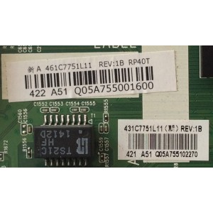 MAIN / TOSHIBA 75037878 / SRP50T VTV-L50625 / 431C7751L11 / 461C7751L11 / MODELO 40L3400U / PANEL U400EF02 TA101	