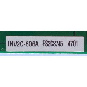 BACKLIGHT INVERSOR / POLAROID 3BD0017510 / PCB1203/ INV20-606A/ FS4A3577 / MODELO LCD-2000 / PANEL LC201V02	