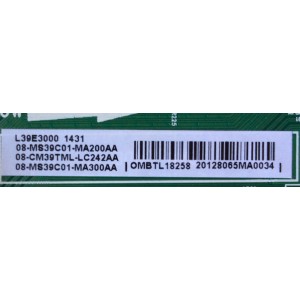 MAIN PARA TV TCL 08-CM39TML-LC242AA / V8-MS39N01-LF1V073(B) / 08-MS39C01-MA300AA / 08-MS39C01-MA200AA / OMBTL18258 / MS39C / 40-MS39CB-MAA2HG / MODELO L39E3000