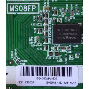 MAIN FUENTE (COMBO) PARA TV TCL / NUMERO DE PARTE SVSM8-43D16ZF-MA2 / 40-MS08FP-MAC2HG / IDF123603A / E4-43D160ZF-MXO / MS08FP / MODELO 43''